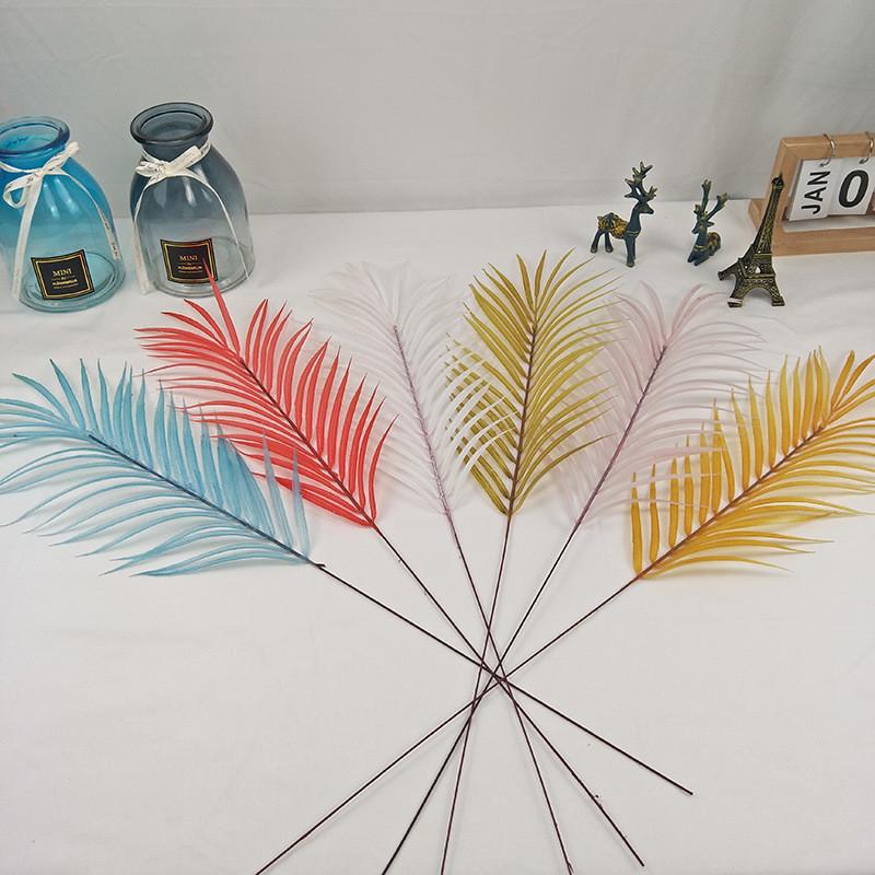 Iron Artificial Tree Leaves Rubber Realistic Greenery Wedding Photo Decor Props