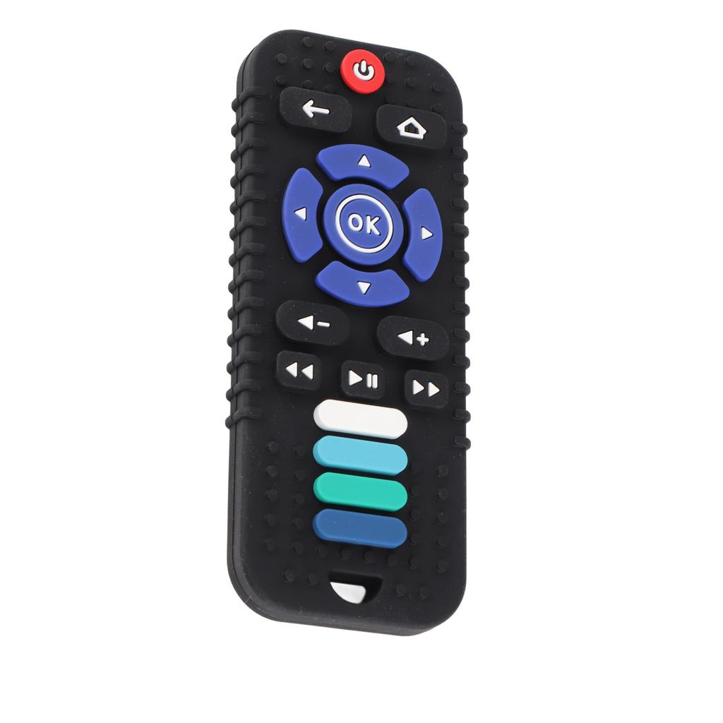 Baby Control Teething Toy TV Control Shape Silicone Teething Toy for Infants Toddlers Black