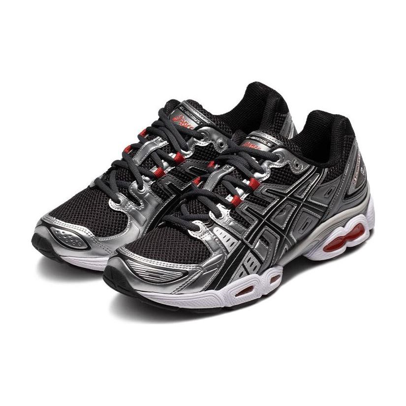 Asics Gel Nimbus 9 Graphitgrau Rot Unisex Sneaker Reinsilber 1201A424-023