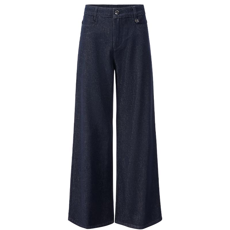 

GIOVANNI VALENTINO Women s 2025 Deep Blue Wide-Leg Jeans L