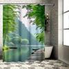 Scenic Bamboo Forest Waterproof Shower Curtain Heat Resistant Machine Washable Non-Transparent 180x180cm
