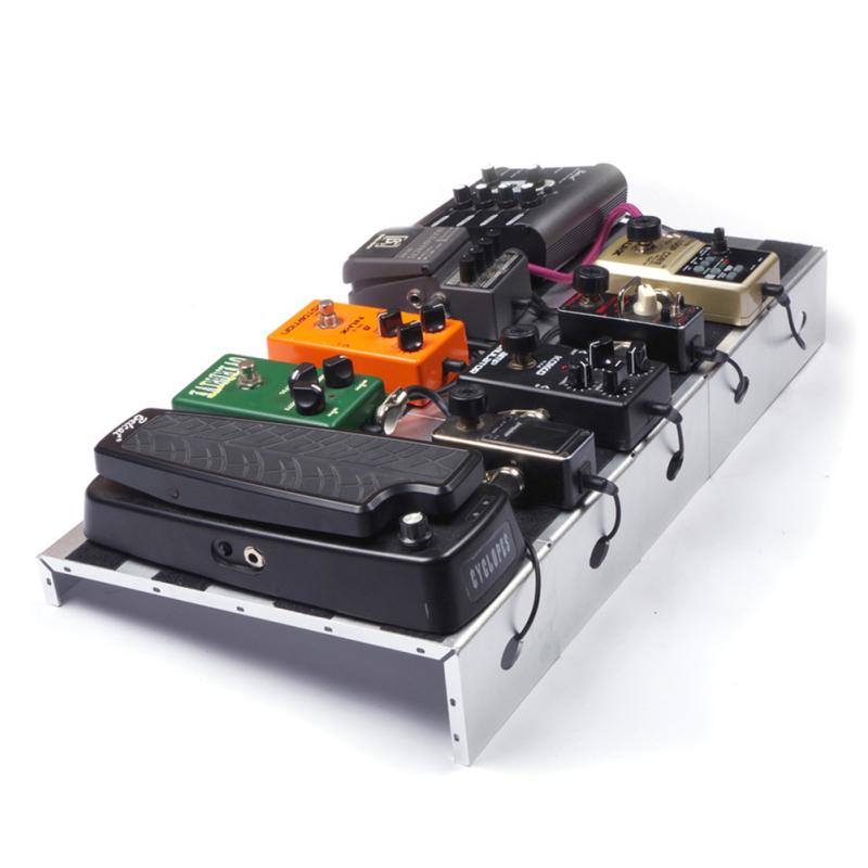 Rockhouse RPB-1BK Big Size Guitar Effects Pedal Board Sturdy PE Plastic Guitar Pedalboard Case With Sticking Tape Guitar Pedals Accessories