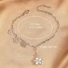 1PC Women's Fashion Flower Pendant, Foot Chain, Zircon Accessory, Suitable for Date, Party, Festival Gift -6051