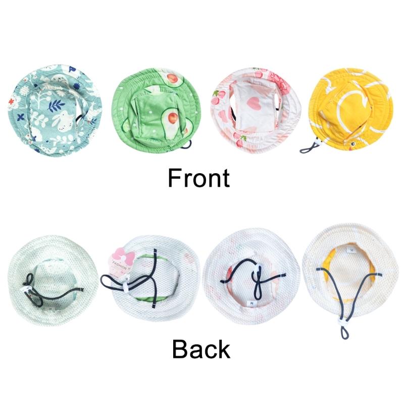 Puppy Bucket Hat Dog Sunbonnet Hat Fisherman Hat Outdoor Wear Dog Sunbonnet Outfit for Pet Bucket Hat