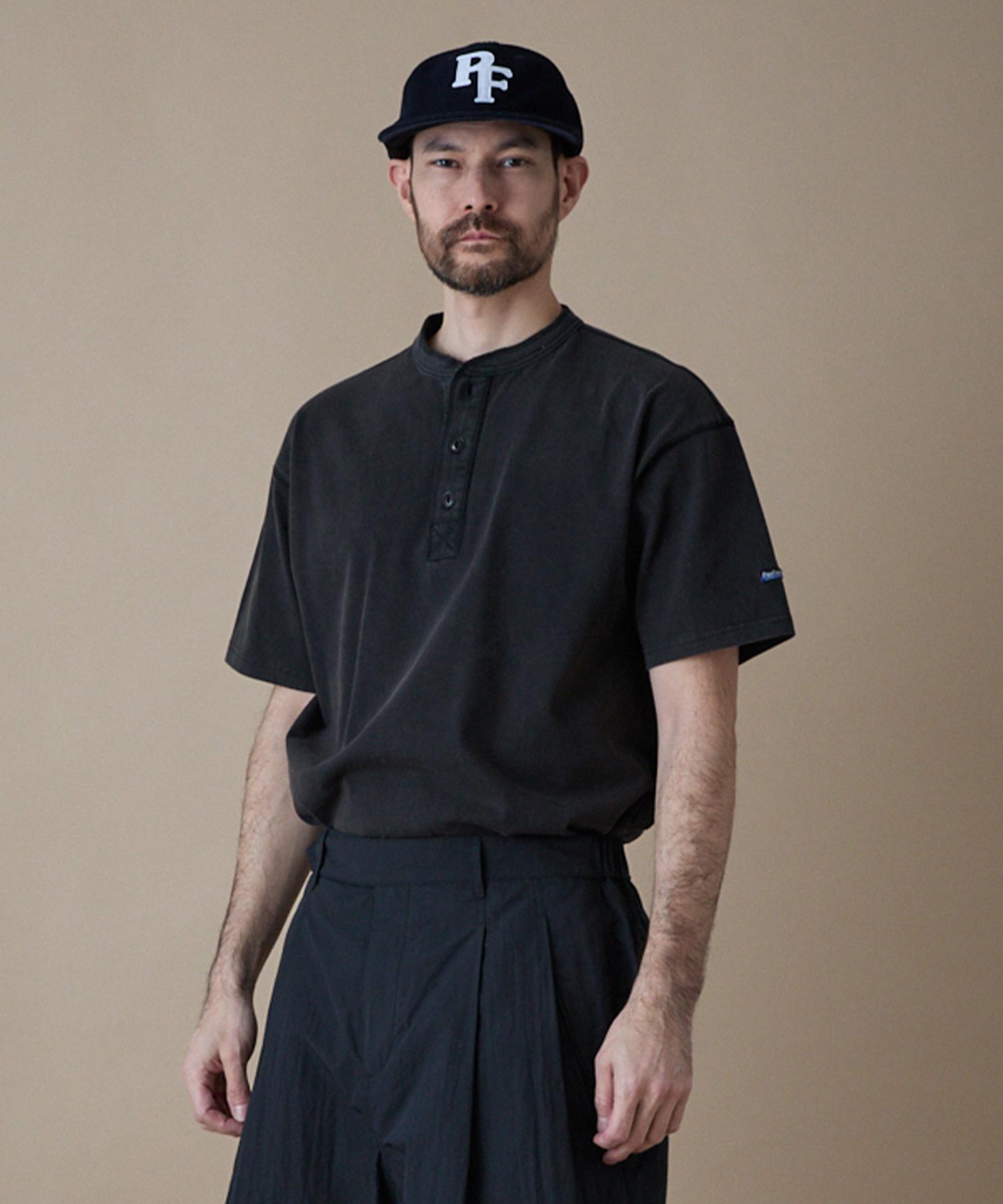 Penfield Faded Cotton Henley Neck Short Sleeve Black_Fr2Kt47U Black/S