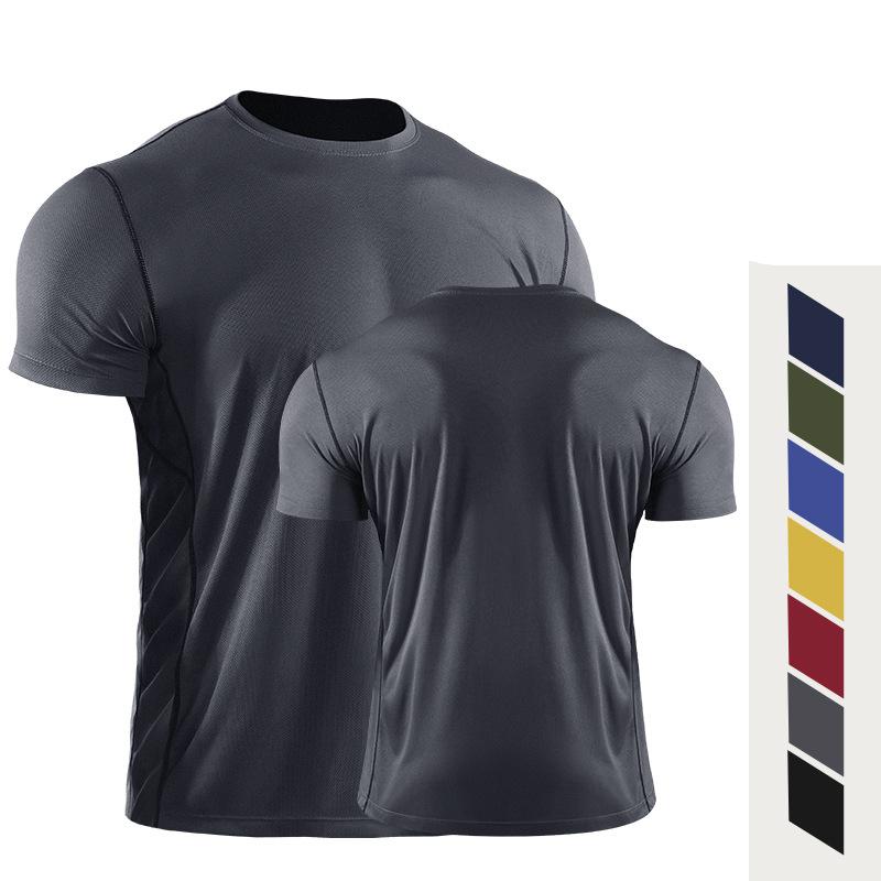 

Мужские футболки для бега, компрессионная одежда для спортзала, рубашки для фитнеса, спортивная одежда для бодибилдинга XXXL серый