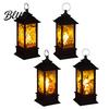 Flexible Placement Lamp Halloween Night Light Vintage Battery Operated LED Lantern Simulated Flickering Flame Warm Glow Light Lantern for Party Home