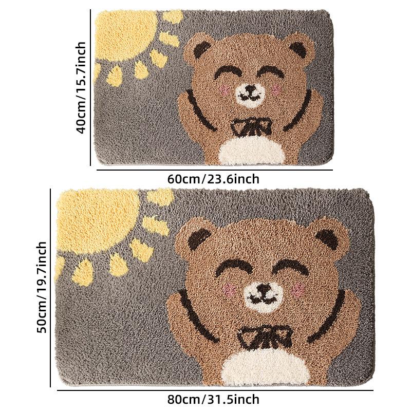 Cartoon bear rabbit cat household toilet floor mat toilet floor mat home decoration spring decoration summer decoration door mat