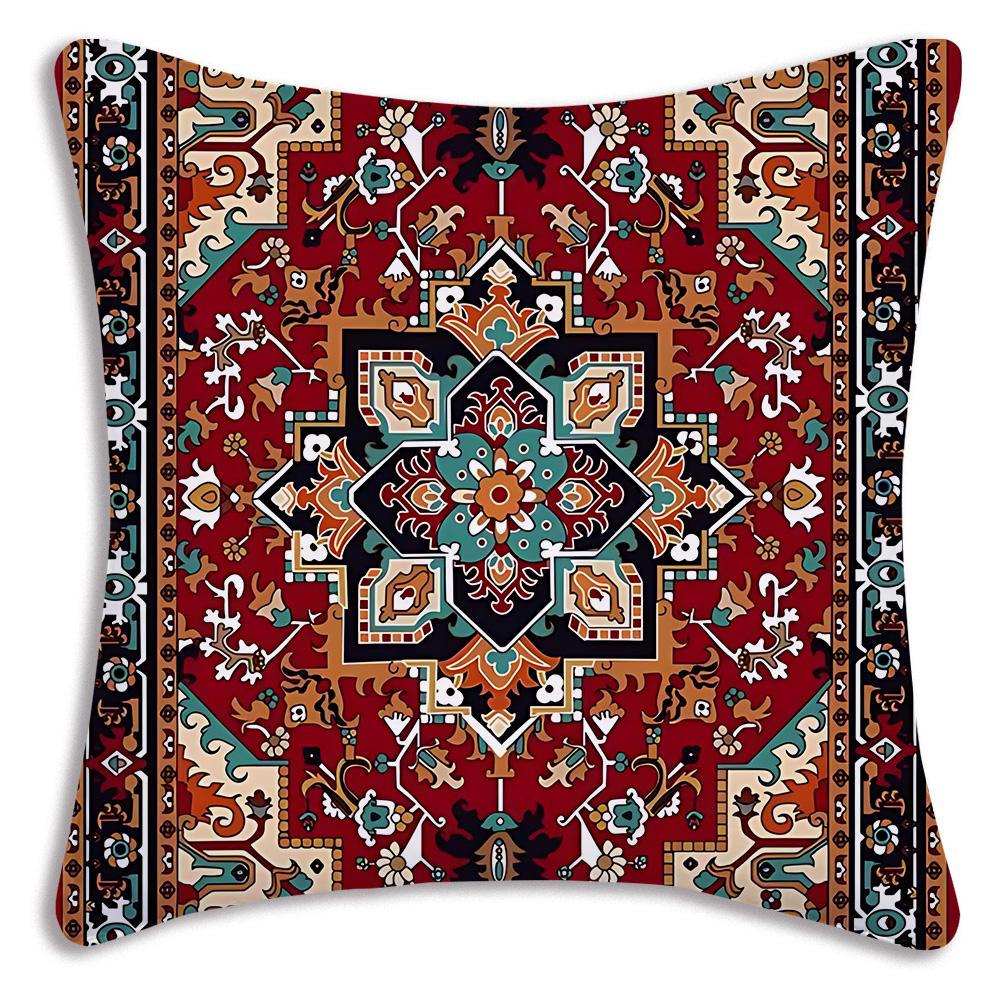 Luxury Persians R-Rug Illow Covers Cartoon Sofa Decorative Home Double-sided Printing Short Plush Cute Cushion Cover