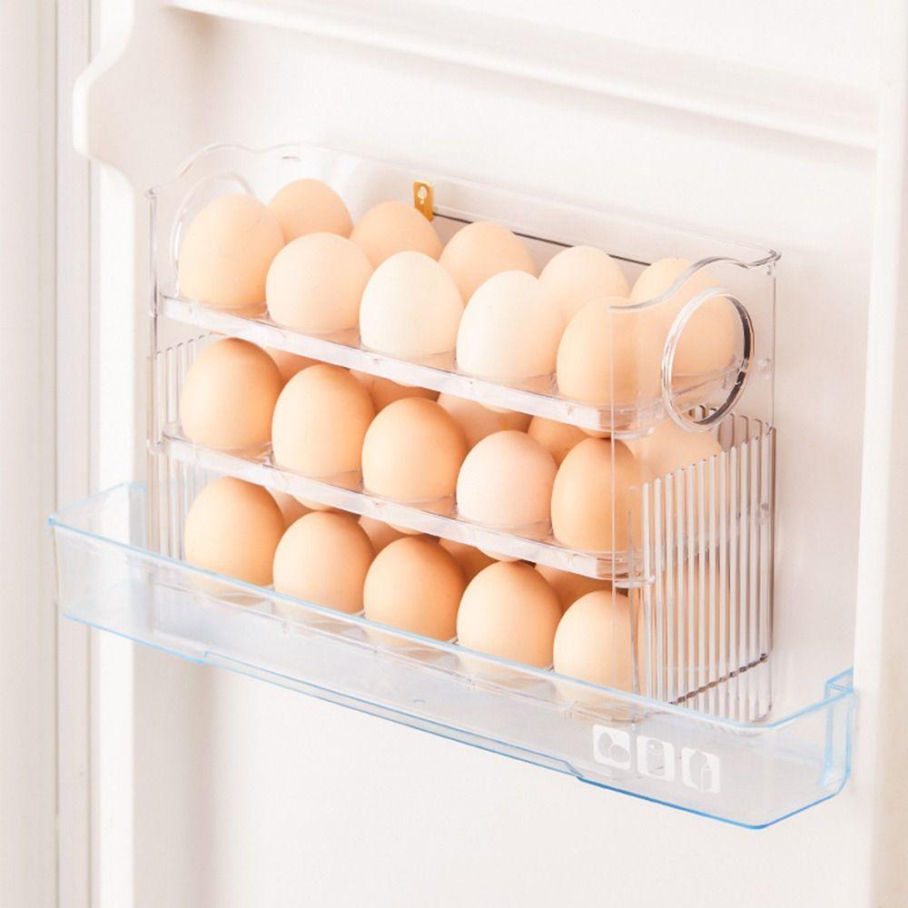 Překlápěcí tác na vejce 30 mřížka Lednička Úložný box na vejce Nový organizér na vejce do kuchyně