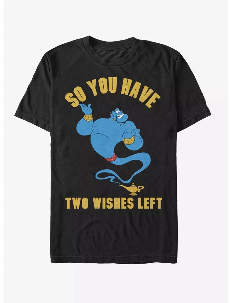Aladdin Genie Two Wishes Left T Shirt Size S 4XL Gift For Friends S