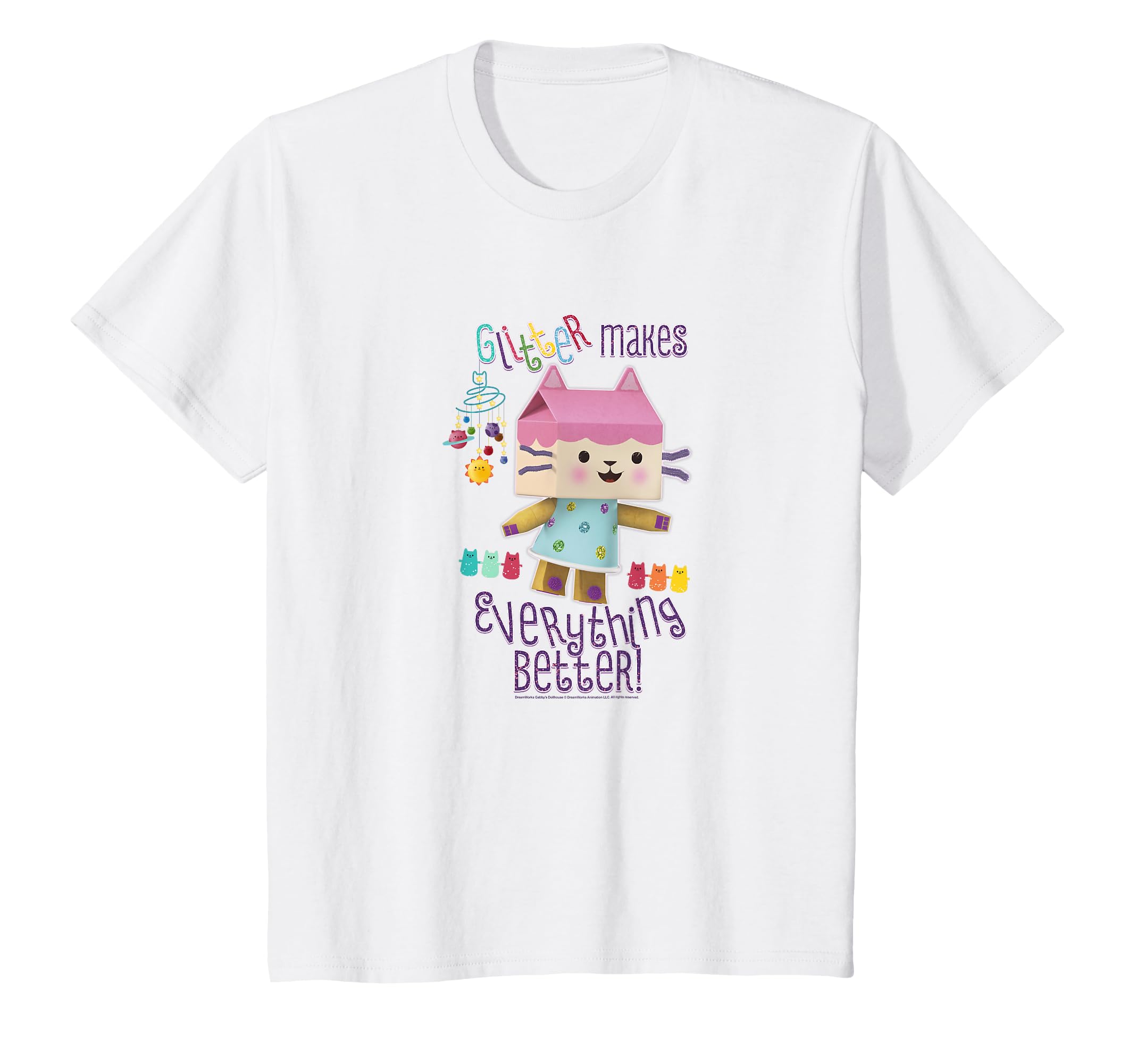 

Kids Dollhouse Baby Box Glitter Makes Everything Better Gabby s T-Shirt белый