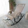 Balcony Rattan Lazy Rocking Chair – Reclining Backrest Leisure Seat for Adults, Elderly Home Rest Chair