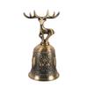 Christmas Handbell, Cute Brass Hand Bell, Desk Bell, Cute and Stylish Mini Elk Pattern Metal Restaurant Bell for Bars, Restaurants, Cafes, and Homes
