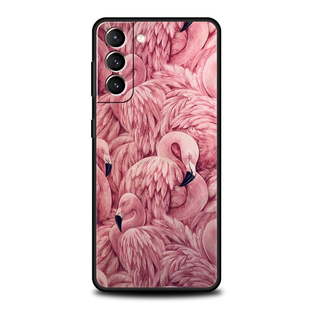 Fashion Gold Pink Marble Phone Case For Samsung Galaxy S26 Ultra S25 Plus S24 FE S23 S22 5G S21 S20 Cover Black Soft