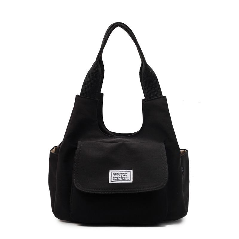 Cloth bag women's large-capacity new summer versatile simple shoulder underarm bag college student class tote bag