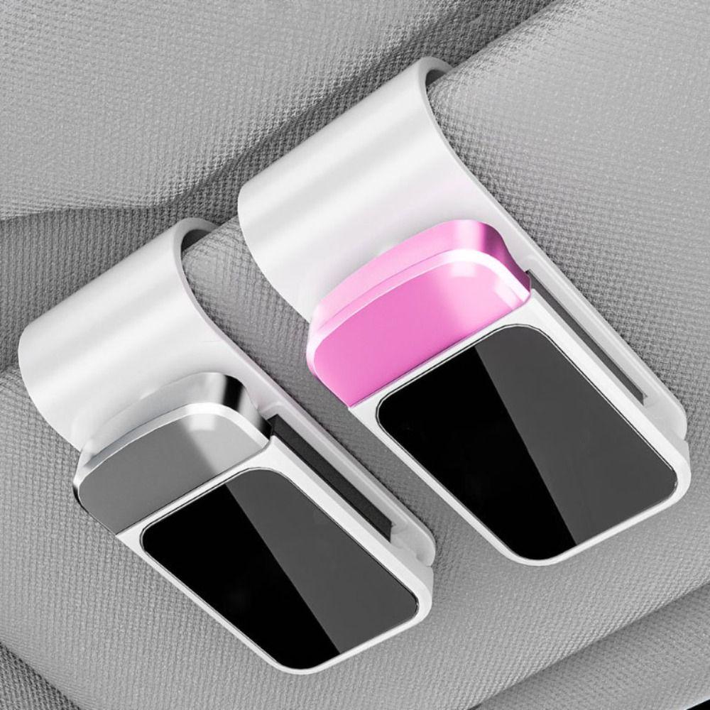 Shock-proof Car Glasses Clip Press Switch Automotive Hanger Sun Visor Mount