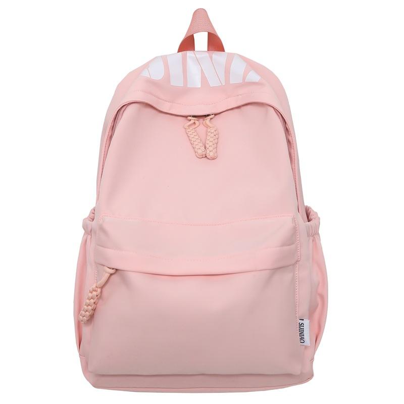 Hochwertiger modischer einfacher Buchstaben-Print lässiger Rucksack Schüler vielseitig große Kapazität Pendlerrucksack