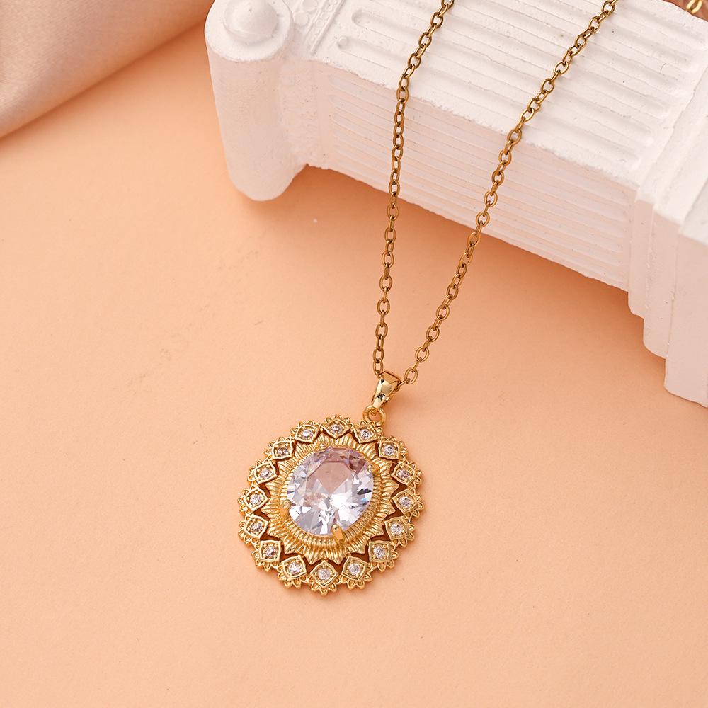Women's Luxury Titanium Steel Pendant Clavicle & Long Sweater Necklace - Niche Design