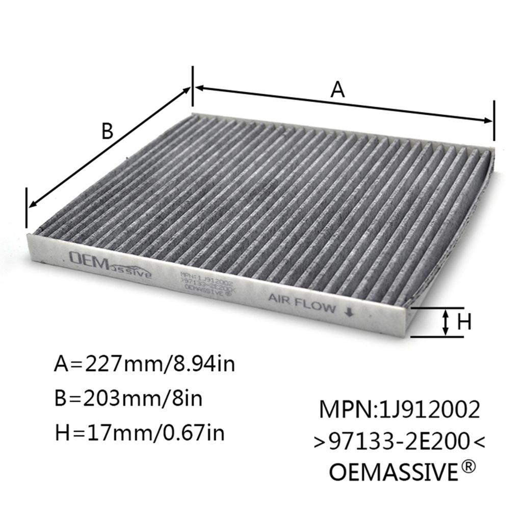 Car Engine Cabin Pollen Air Filter 28113-1R100 97133-2E200 For Hyundai Accent 4 Veloster Kia Rio 3 2012 2013 2014 2015 2016 2017