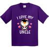 Inktastic I Love My Uncle With Cute Penguin And Hearts Youth T-Shirt Valentines