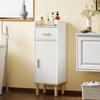 Narrow Bathroom Cabinet with Adjustable Shelf White
