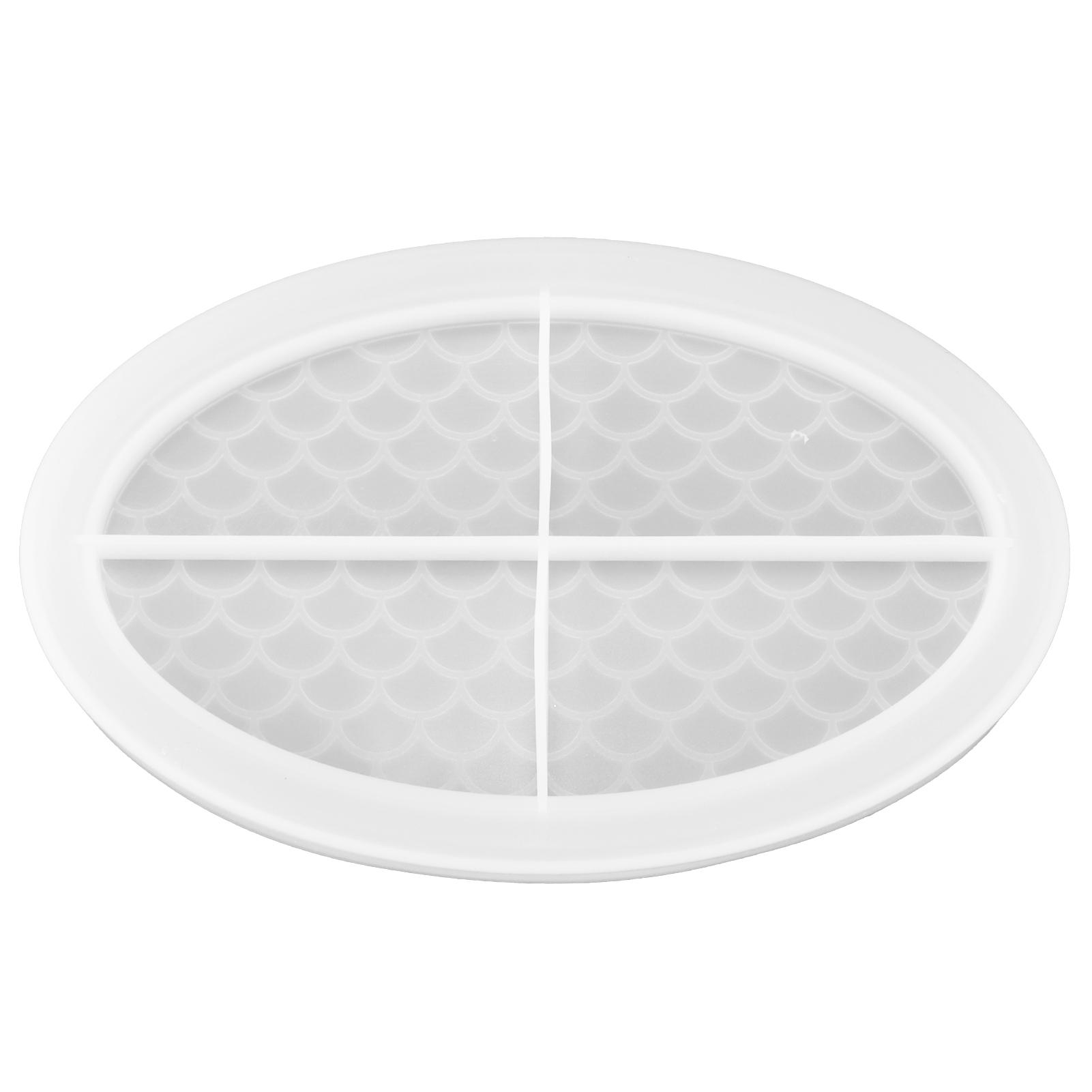 

Форма для литья из эпоксидной смолы, форма для подноса для фруктов, силиконовая декоративная тарелка-поднос, аксессуар для формы для DIY, овальная, в виде рыбы