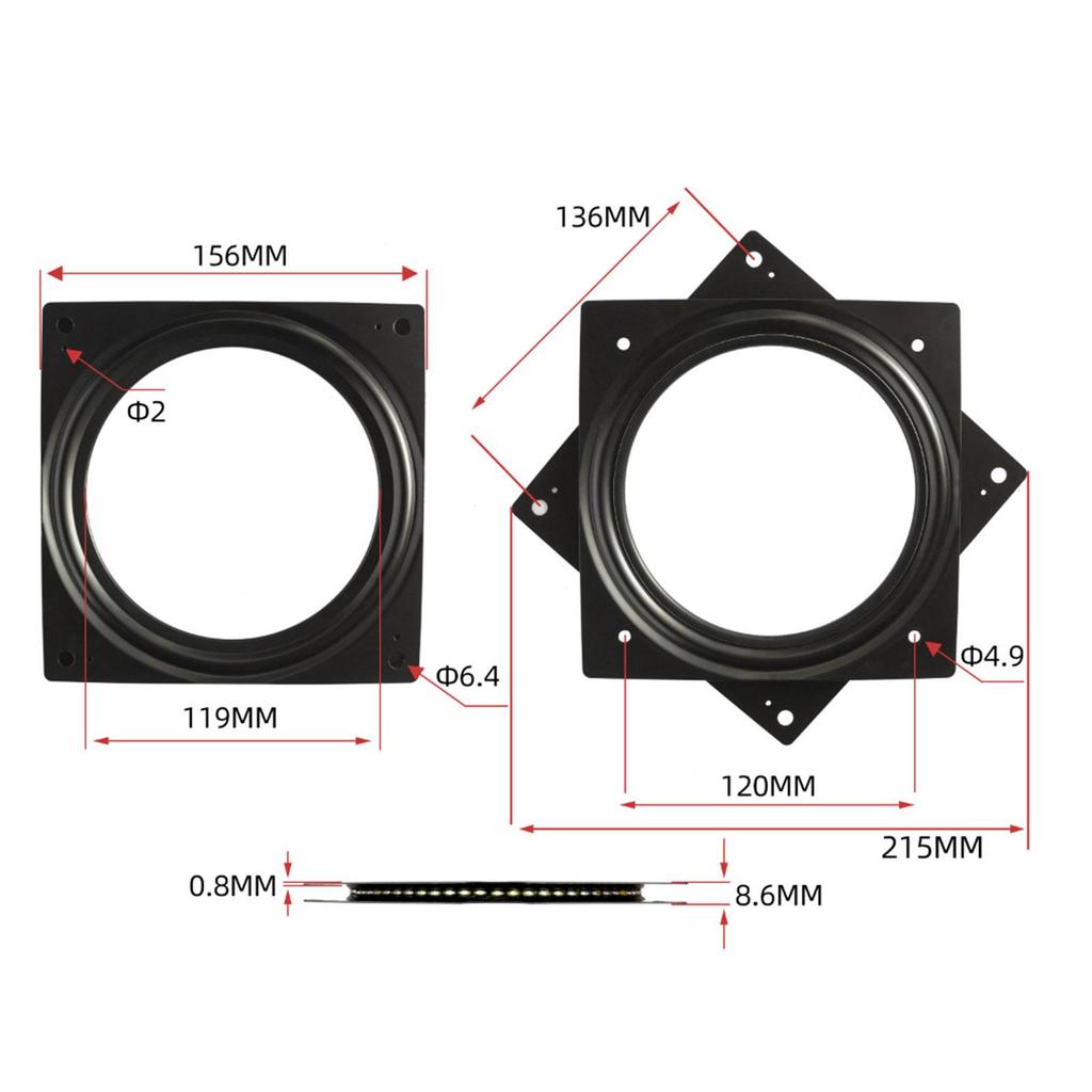 Metal Rotating Swivel Bearing Plate Parts 360 Degree Smooth Rotation Accessory
