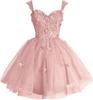 Suspender Formal Banquet Evening Dress New Row Flower Engagement Dinner Formal Banquet Evening Dress Dress Women