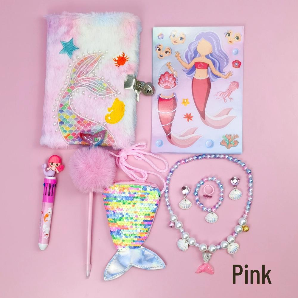 Mermaid Cartoon 15-Piece Stationery Diary Gift Set