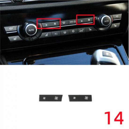 Pair for BMW F10 F11 Heater Climate Control Switch Fan Button Cap Replacement