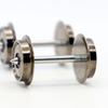12Pcs Metal DC Wheels, Hobby Train Accessory, Modification Axles, Wheel Set for 1:87
