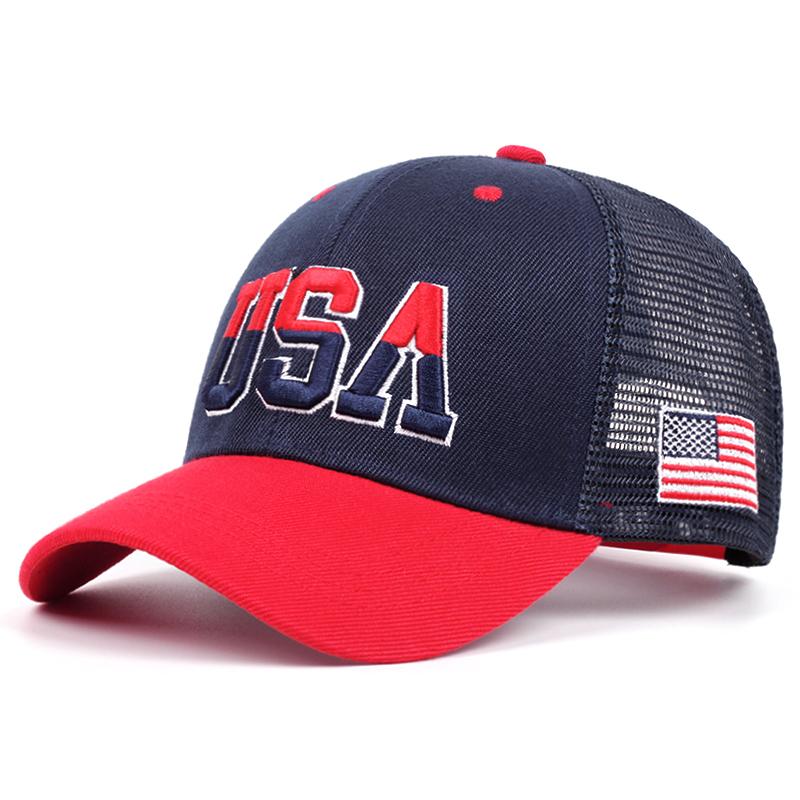 Fashion New Net Hat Usa Side American Flag Street Cycling Skateboarding Hat Street Dance Hip Hop Hat Sunshade Baseball Hat