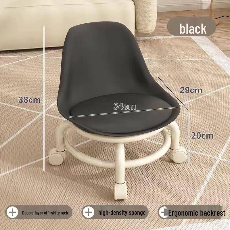 Rolling Pulley Stool for Home, Kids, Internet Celebrities, Soft, Simple Design, Ideal for Grout, Manicure, Pedicure.