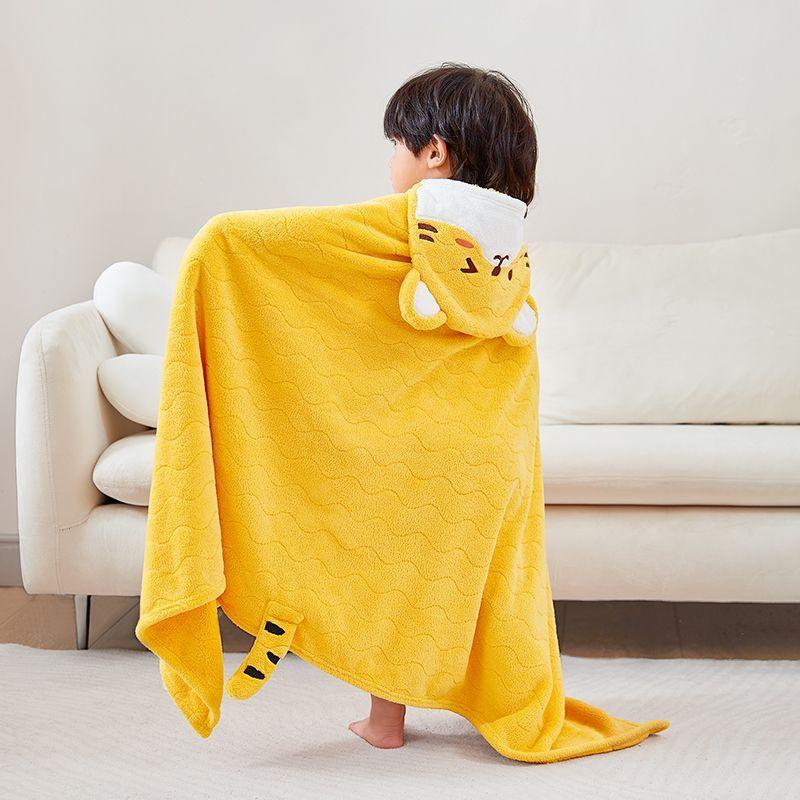 140x70cm Chlapec Dívčí plášť na osušku Rychleschnoucí pulovr Zesílený absorpční Coral Fleece Dětský plášť na osušku