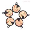 1 Set Dollhouse Miniature Fruit Pizza Plate Bakeware Kitchen Resin Set Kids Gift