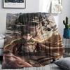 1PC Attack On Titan Print Flannel Blanket, High Quality All Seasons, Home Decor, Warmth and Comfort, Perfect for Christmas Gifts