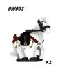 Historically Famous Battle Horse Building Block Model Medieval Cavalry Soldiers Figure Bricks Accessories Toys For Kids J108