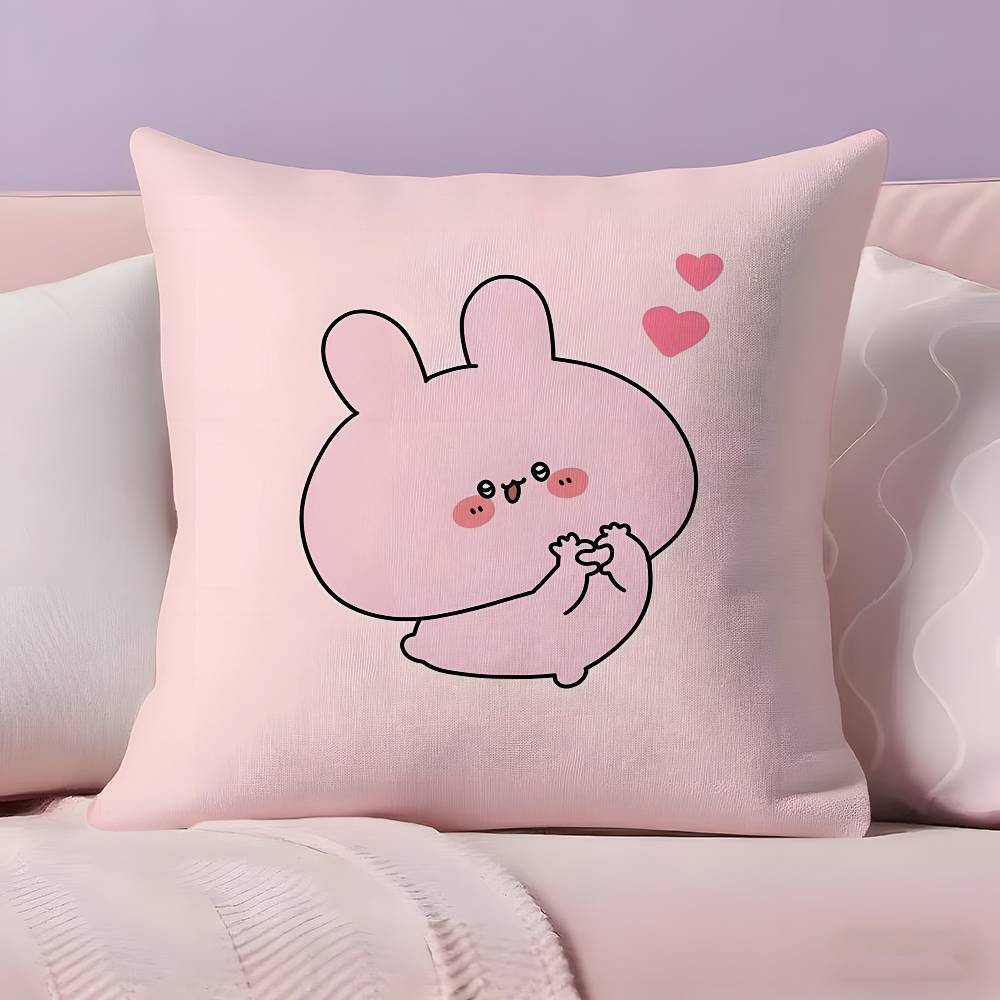 Cartoon A-Asamimichan Cute Bunny Pillow Case Ultra Soft Skin Friendly Fabric Cloud Like Comfort & Concealed Zipper