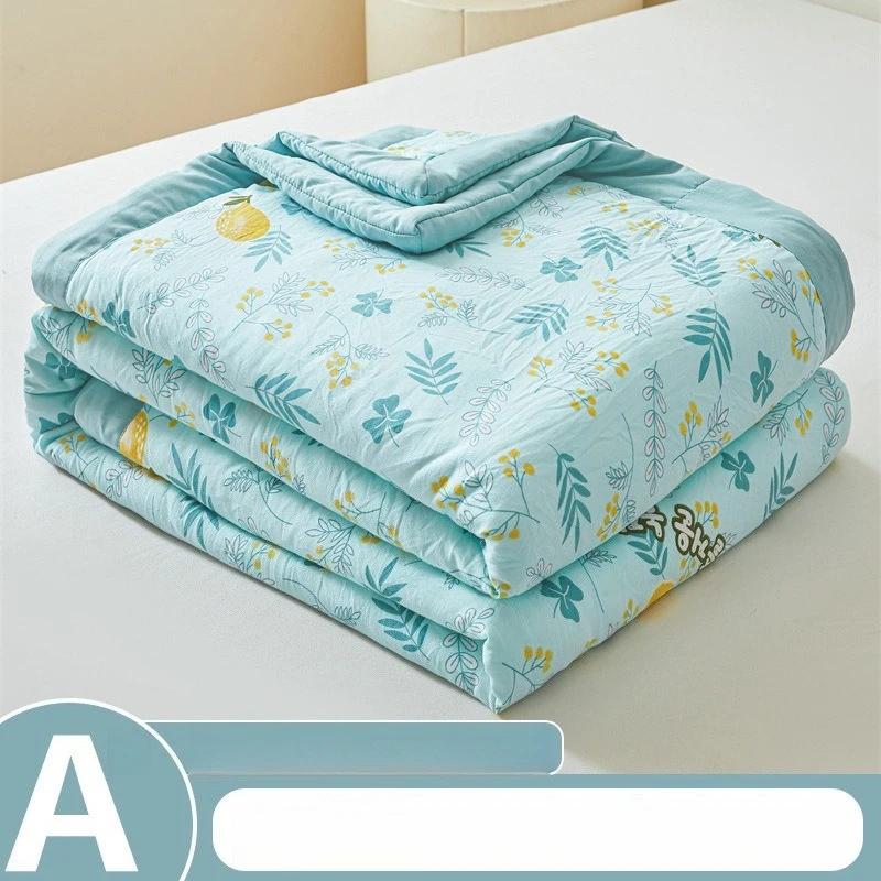 

Летнее одеяло из стираного хлопка 2025 года Класс А Машинная стирка Детское одеяло для кондиционера Легкий летний постельный комплект 1.5x2m