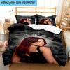 3PCS pop music Dua Lipa 3pcs Bedding,Including 3PCS Duvet Cover And 2pcs Pillowcases Perfect for Christmas,Ideal for Bedroom, Dormitory