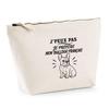 Toiletry Bag - PLANETEE - I Can't Minimalist - 100% Beige Cotton - 3 L (28×19×9 Cm) - Impression DTG Durable