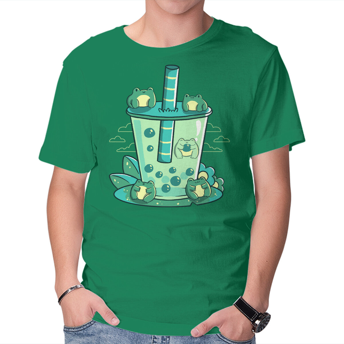 Unisex Crew Neck T-Shirt Bubble Toad Graphic Short Sleeve Casual Tee XXXXL