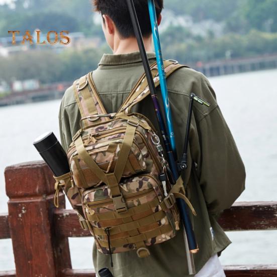 Fishing Backpack Large Capacity Waterproof Oxford Cloth Multi-pockets Outdoor Travel Camping Hiking Hunting Fishing Gear Accessories Storage Bag