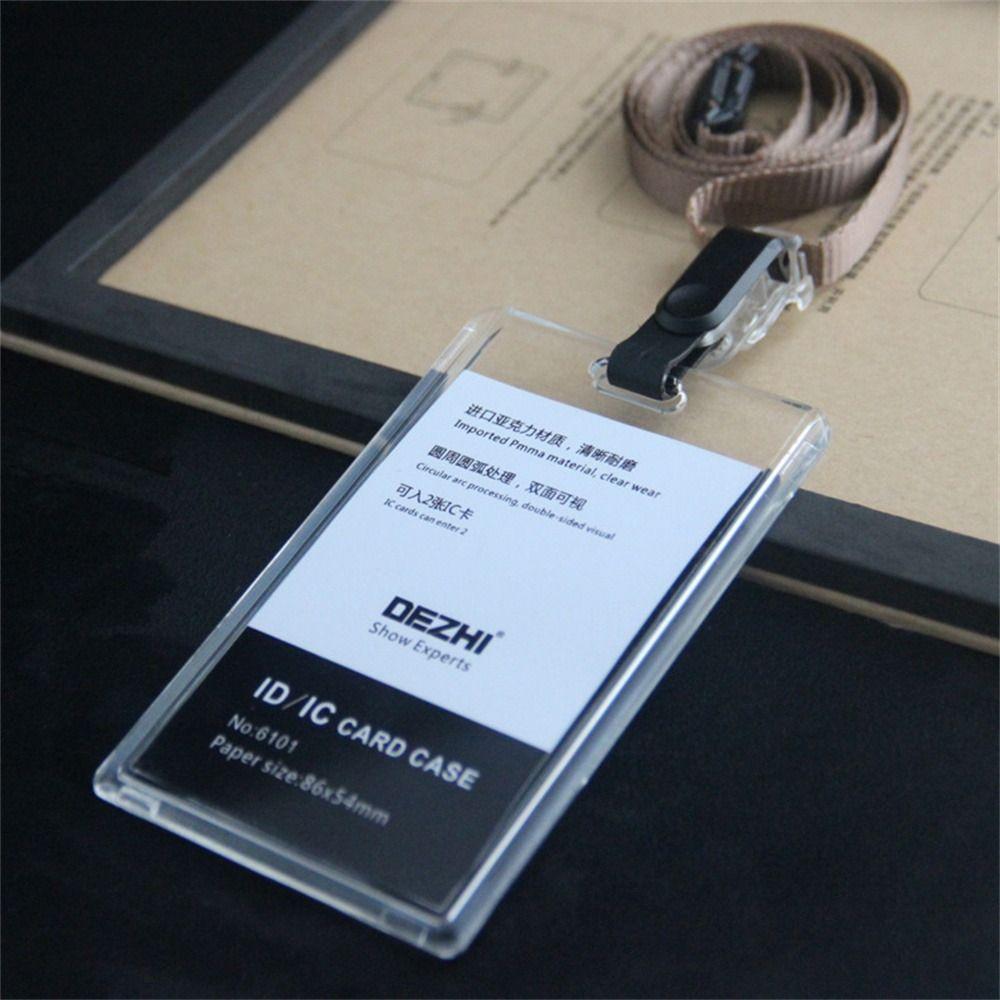 Work Identity Business Card Holder Adjustable Name Card Cover Badge Cards ID Card Holder  Women Men