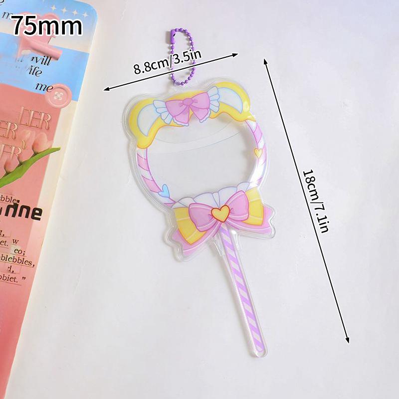 Lollipop Shape Photo Protector Case Girl Anime Diy Pins Display Cover Kpop Idol Photocard Holder Creative Pin Case Birthday Gift