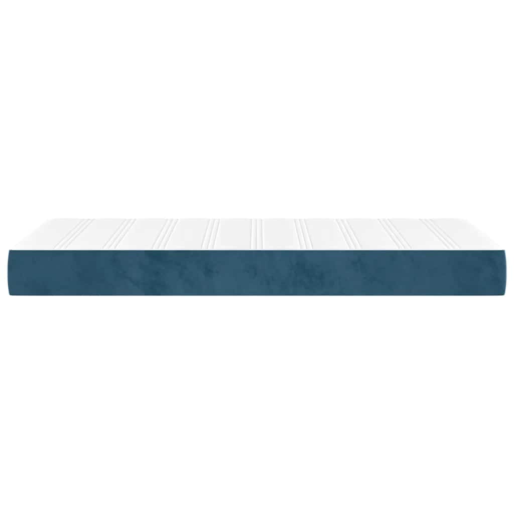 Pocket Spring Mattress for Children Medium Firmness Blue 80 x 160 cm Velvet