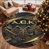 AEK Athens FC Pattern Round Rug, Indoor/Outdoor Mat, for Picnic, Gameroom, Bedroom, Office, Living Room, Home Decor Carpet, Birthday Gift