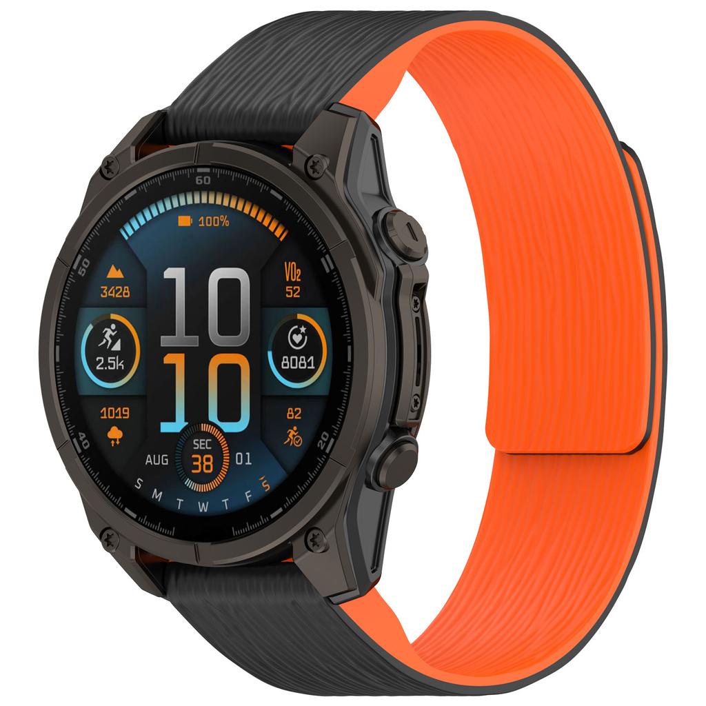 Uhrenarmband für Garmin Fenix 8S/6S/6S Pro/5S/5S Plus Schnellverschluss Silikon Magnetisches Armband