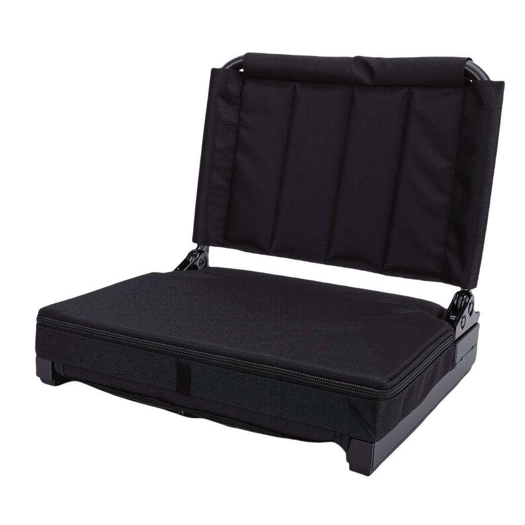  , foldable, portable stadium seat with ergonomic lumbar support, 5   angles, quick folding, carrying strap, iron and